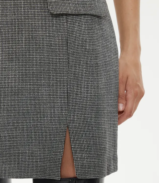 Morgan Straight skirt houndstooth print 241-June.f Multico