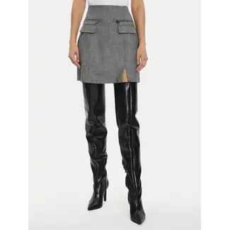 Morgan Straight skirt houndstooth print 241-June.f Multico