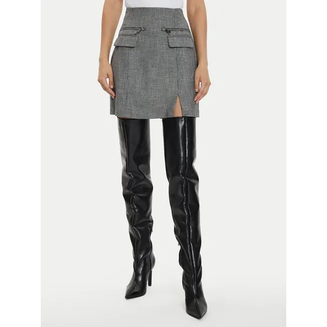 Morgan Straight skirt houndstooth print 241-June.f Multico