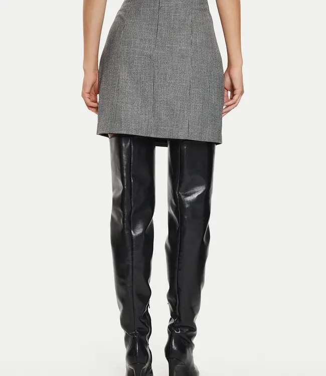 Morgan Straight skirt houndstooth print 241-June.f Multico