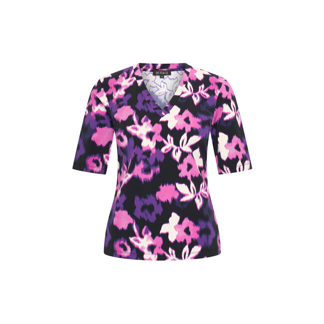 MI PIACE Travel Top flowers print Devi 2271 Purple