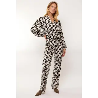 G-maxx Bindi broek 24NQG06 Zwart/Zand