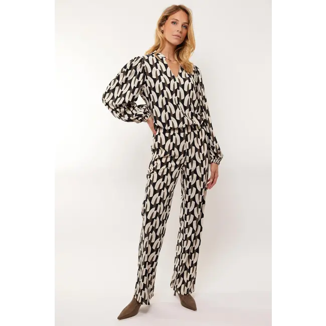 G-maxx Bindi broek 24NQG06 Zwart/Zand