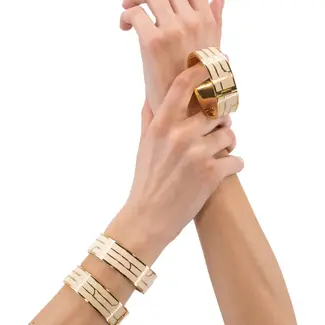 Gaya Bracelet 2cm Sand White