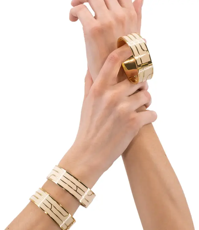 Gaya Bracelet 2cm Sand White