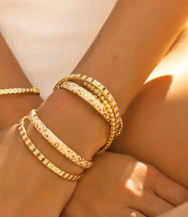 Inès Classic Bangle Bup15 Sand White