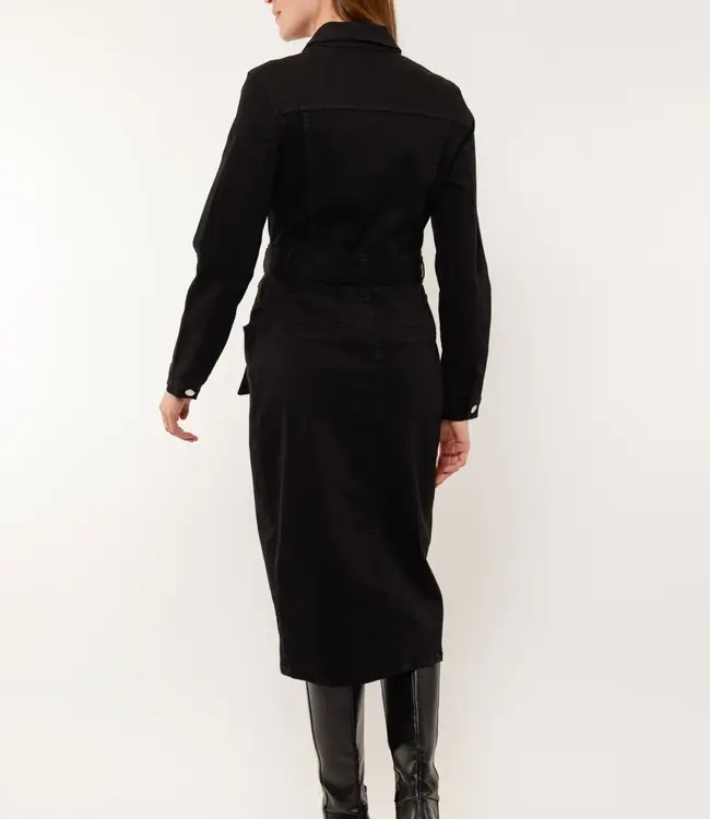 G-maxx Erina Denim jurk 24WNG03 Black