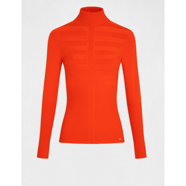 Morgan Trui met lange mouwen col wijn 132-Mentos Orange