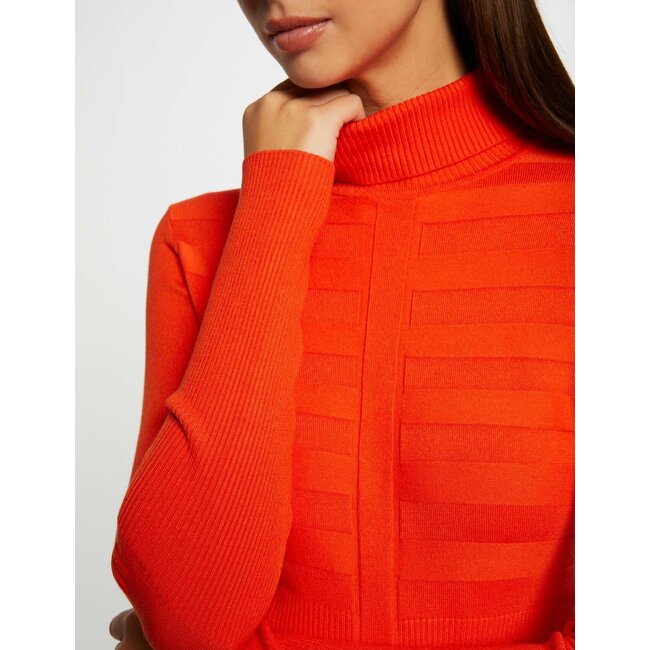 Morgan Trui met lange mouwen col wijn 132-Mentos Orange