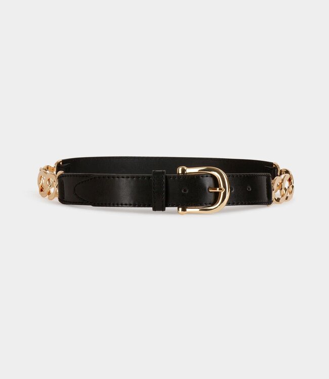 Morgan Belt with chain details white ladies'