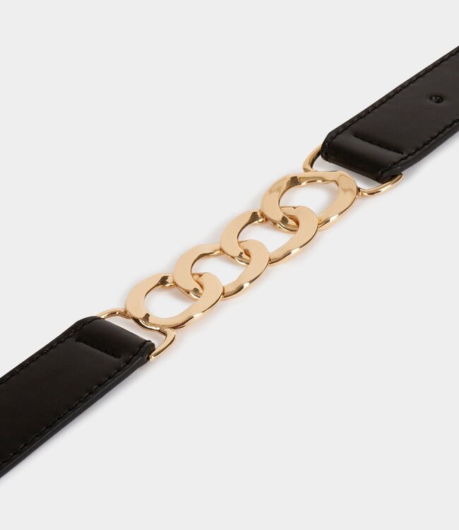 Morgan Belt with chain details white ladies'