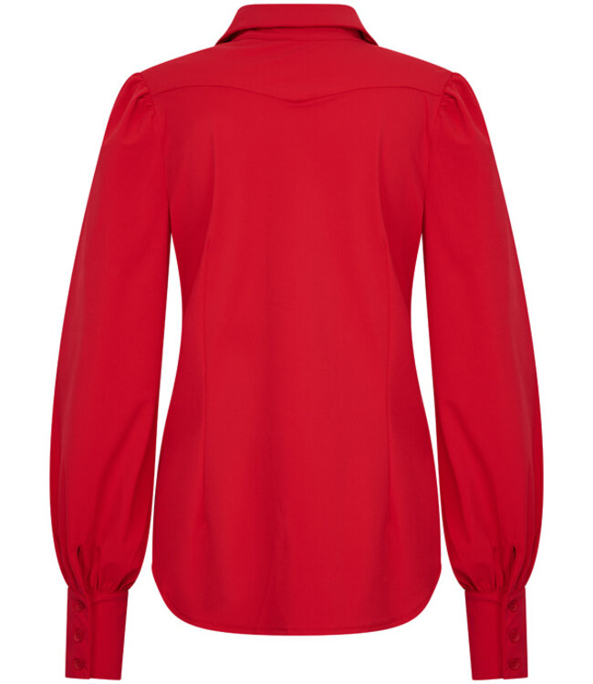 MI PIACE Travel Blouse Pofmouw Uni Red 2037