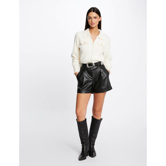 Morgan Vest met lange mouwen en reverskraag 232-Mdomi Ivoor