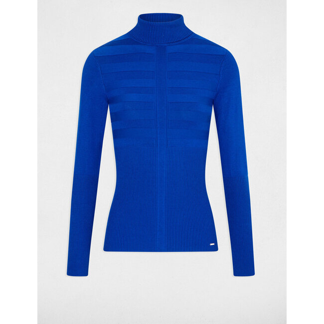 Morgan Long-sleeved jumper with turtleneck 202- Mentos  Blue