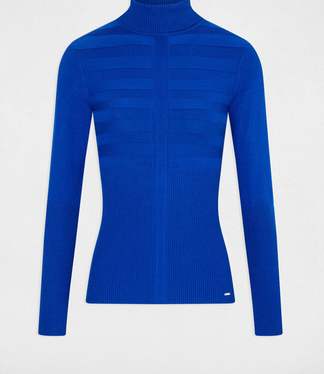 Morgan Long-sleeved jumper with turtleneck 202- Mentos  Blue