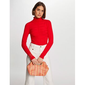 Morgan Long-sleeved jumper turtleneck wine 132-Mentos Red