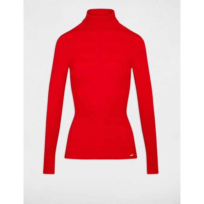 Morgan Long-sleeved jumper turtleneck wine 132-Mentos Red