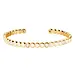 Lumi Bangle - Sandy White and Zircons