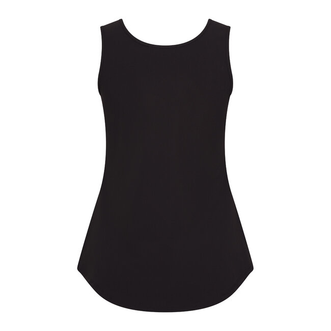 MI PIACE Travel Top met Kant Uni Black 2129