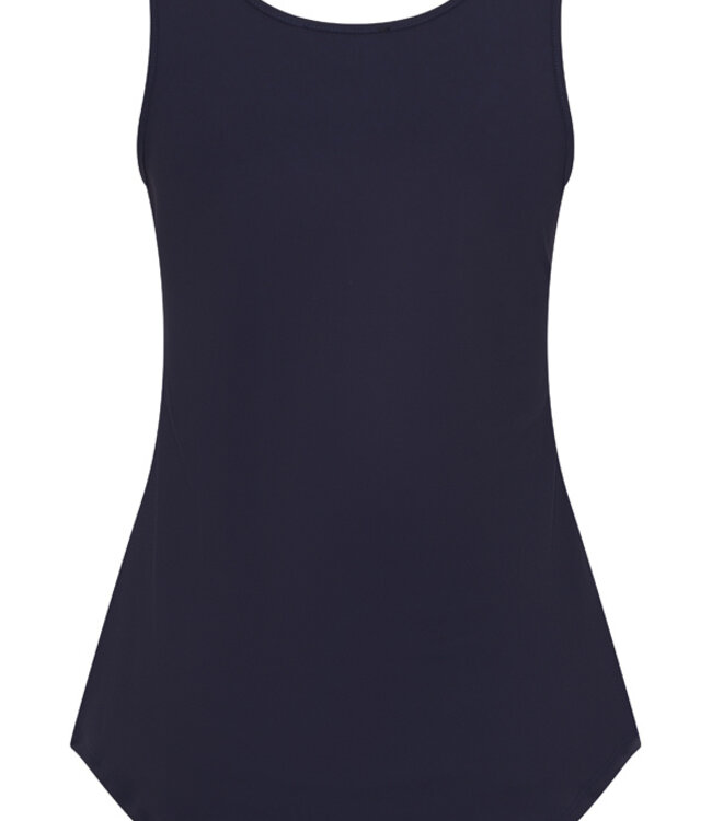 MI PIACE Travel Top met Kant Uni Dark Blue 2129
