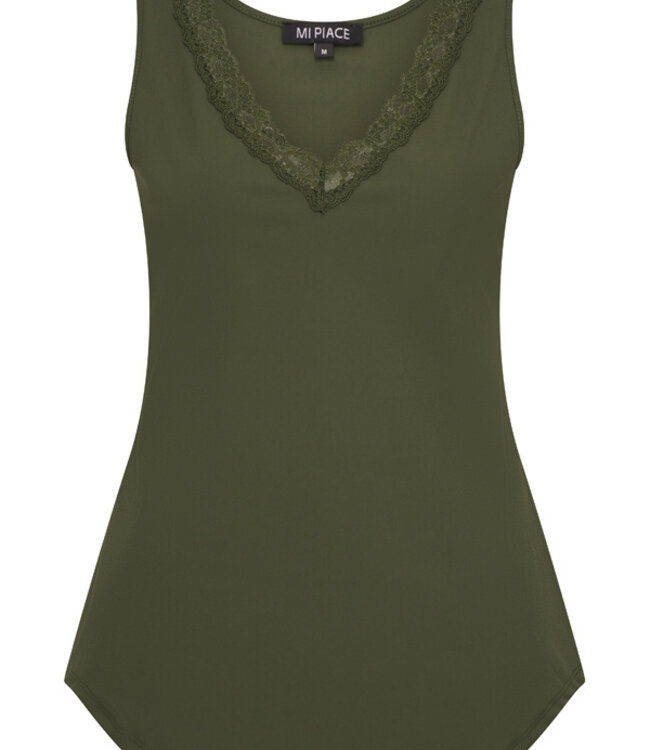 MI PIACE Top met Kant Uni 2129 Deep Depht