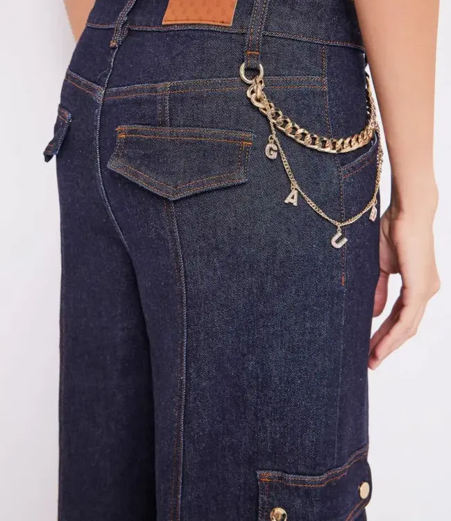 GAUDI Cotton Cargo jeans with Chain Detail