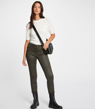 Morgan Slim trousers with wet effect 212 Palona Khaki