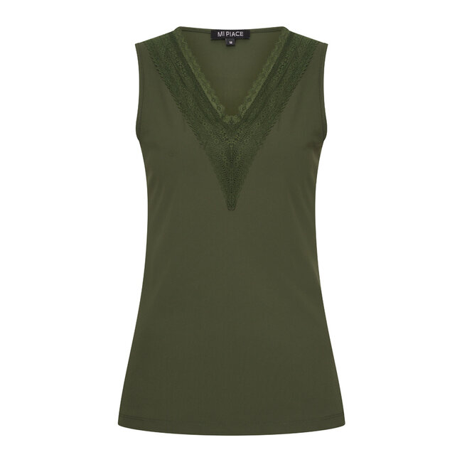 MI PIACE Travel Top met Kant Uni 2254 Deep Dephts