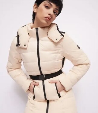 GAUDI Long Nylon Down Jacket Macadamia