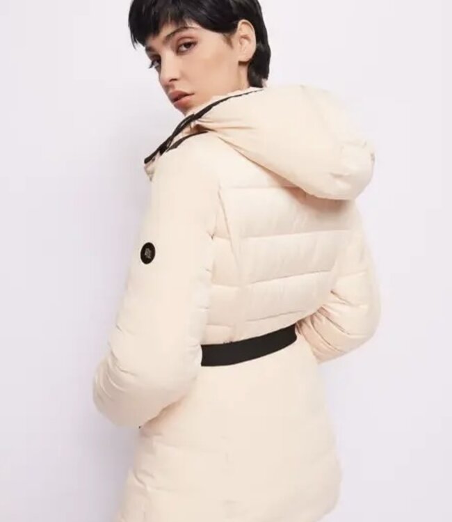 GAUDI Long Nylon Down Jacket Macadamia