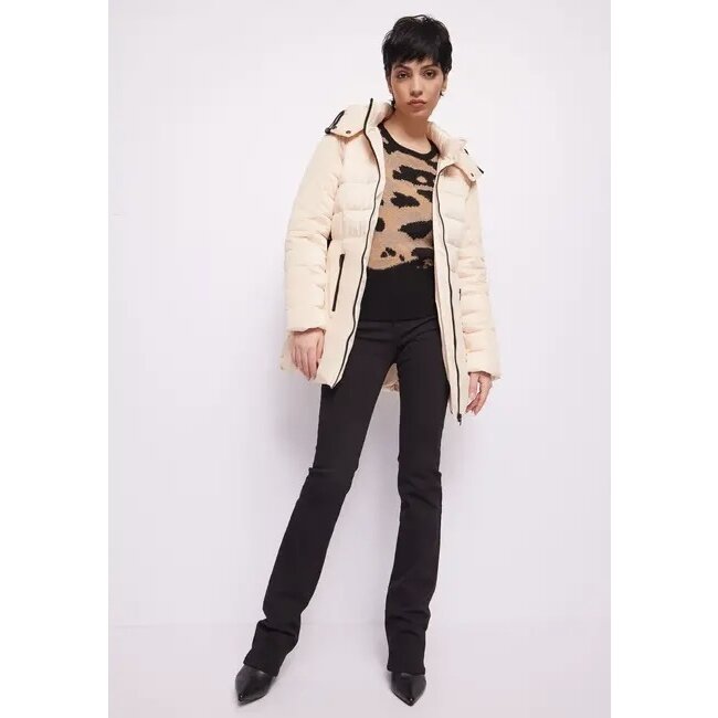 GAUDI Long Nylon Down Jacket Macadamia