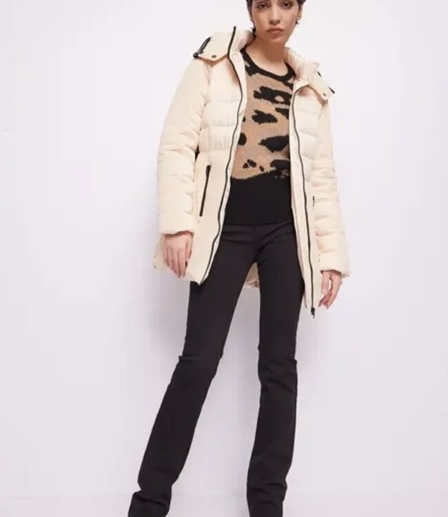 GAUDI Long Nylon Down Jacket Macadamia