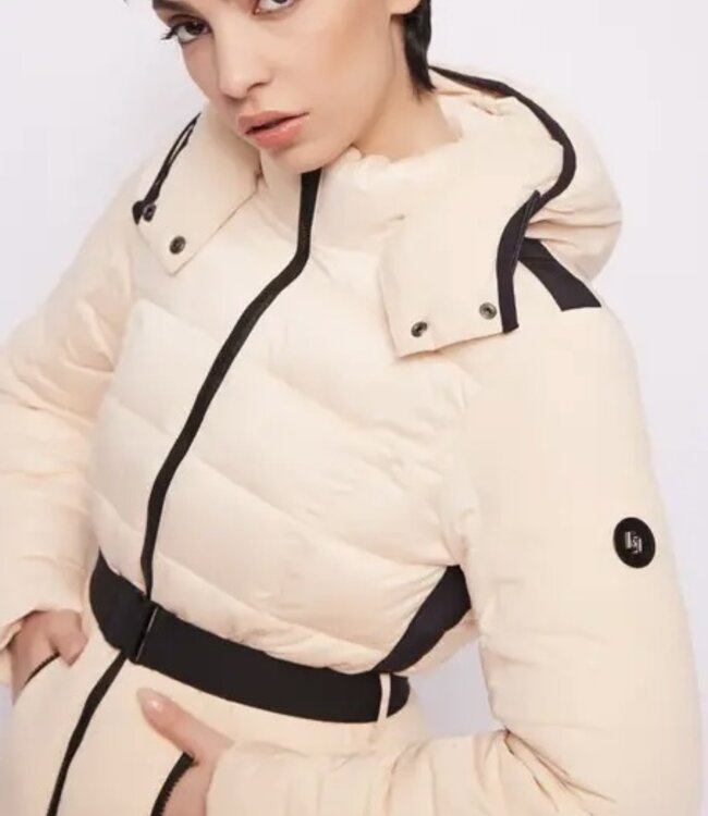 GAUDI Long Nylon Down Jacket Macadamia