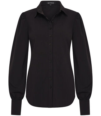 MI PIACE Travel Blouse Pofmouw Uni Black 2037