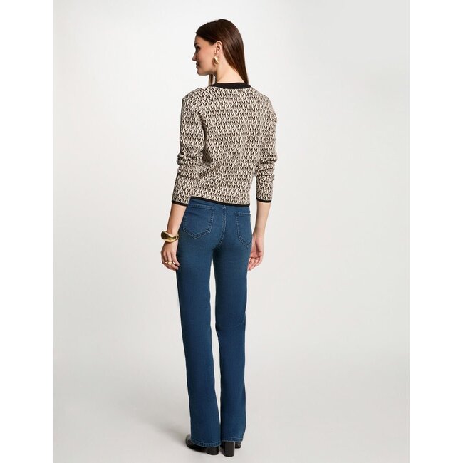 Morgan Vest Met Lange Mouwen 251-Mesta Print Zand