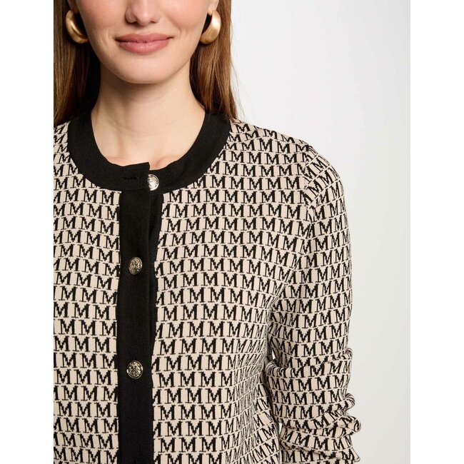 Morgan Vest Met Lange Mouwen 251-Mesta Print Zand