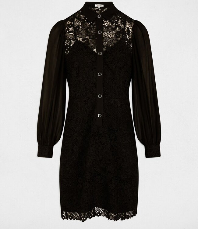 Morgan Straight Mini lace Dress 251-Rislo  Black