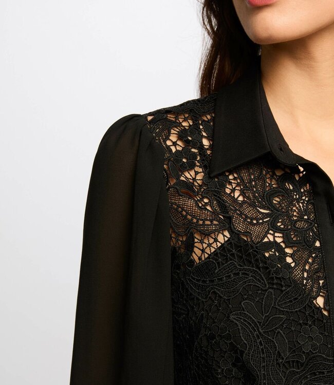 Morgan Straight Mini lace Dress 251-Rislo  Black