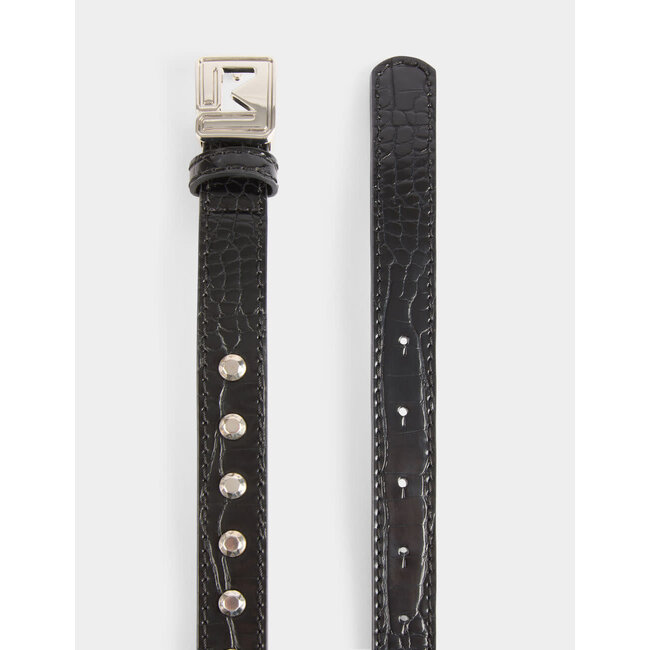 Morgan Belt croc effect and studs 251-3NIME Black