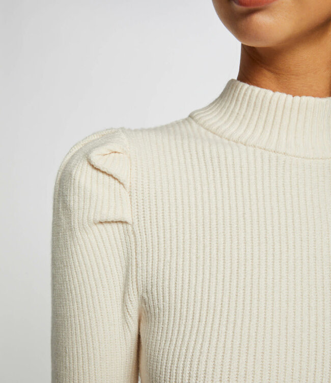 Morgan Trui met lange mouwen en opstaande kraag 232-Milio ivoor