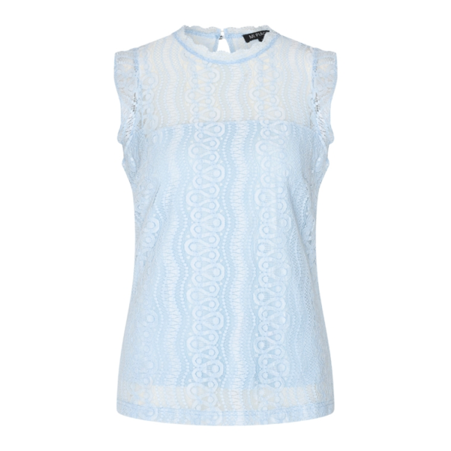MI PIACE Travel Top Kant Uni 2486  Light Blue