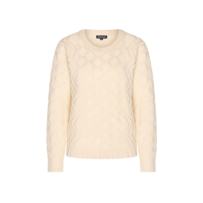 MI PIACE Trui Hairy Jaquard 2543 Off White