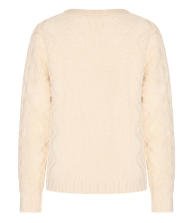 MI PIACE Trui Hairy Jaquard 2543 Off White