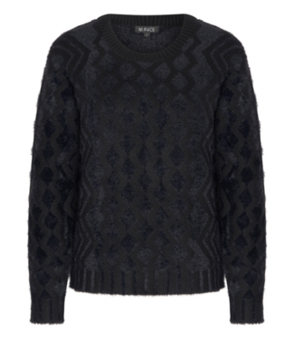 MI PIACE Trui Hairy Jaquard 2543 Black