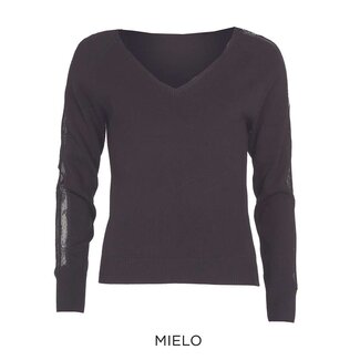 Morgan Trui met V-hals 251 Mielo  Black Morgan Trui met V-hals 251 Mielo  Black