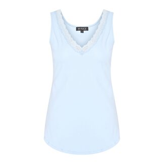 MI PIACE Travel Top Kant Uni 2129 Light Blue