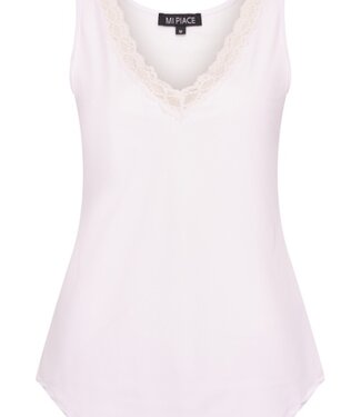 MI PIACE Travel Top met Kant Uni 2129 Off White