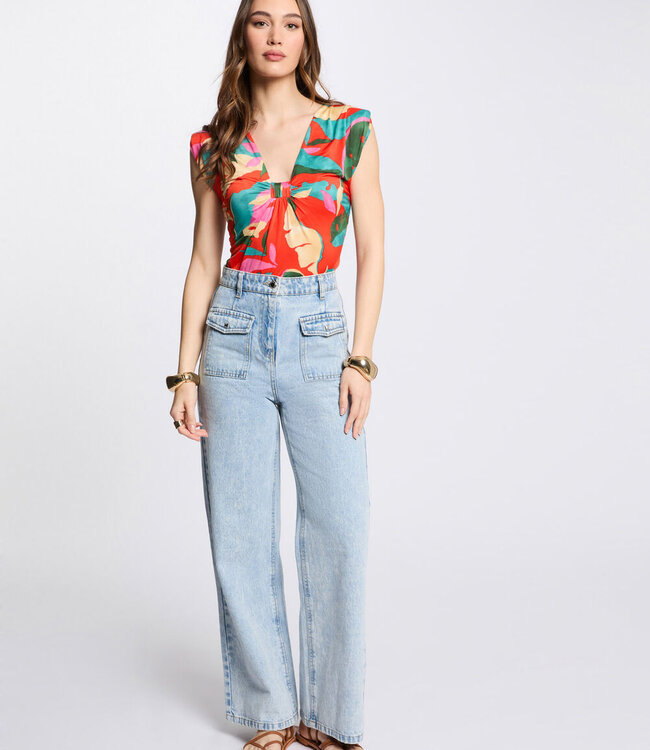 Mouwloos vest Top 251-Dire Multicolor