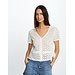 Morgan T-shirt met korte Mouwen en Kant  231-Date ivoor