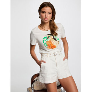 T-shirt With Message 251-Dpinup White